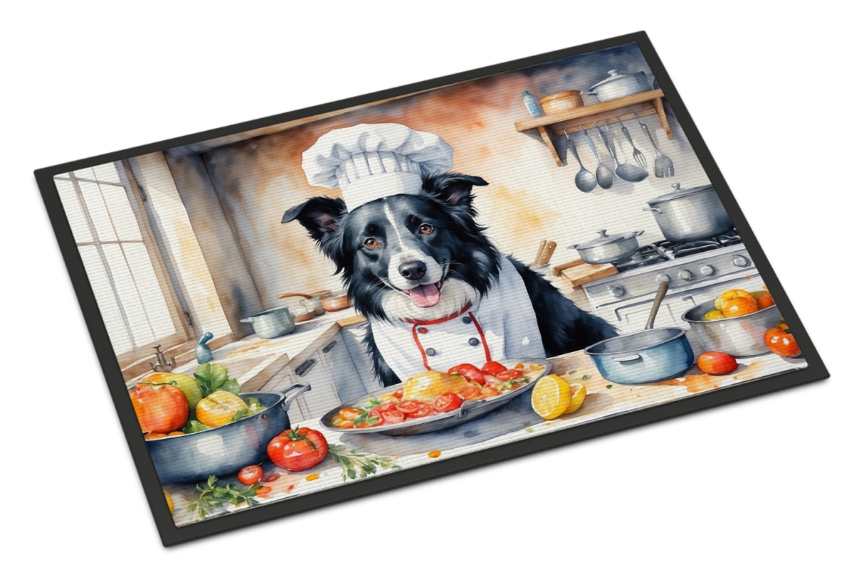 18 x 27 in. Border Collie The Chef Doormat