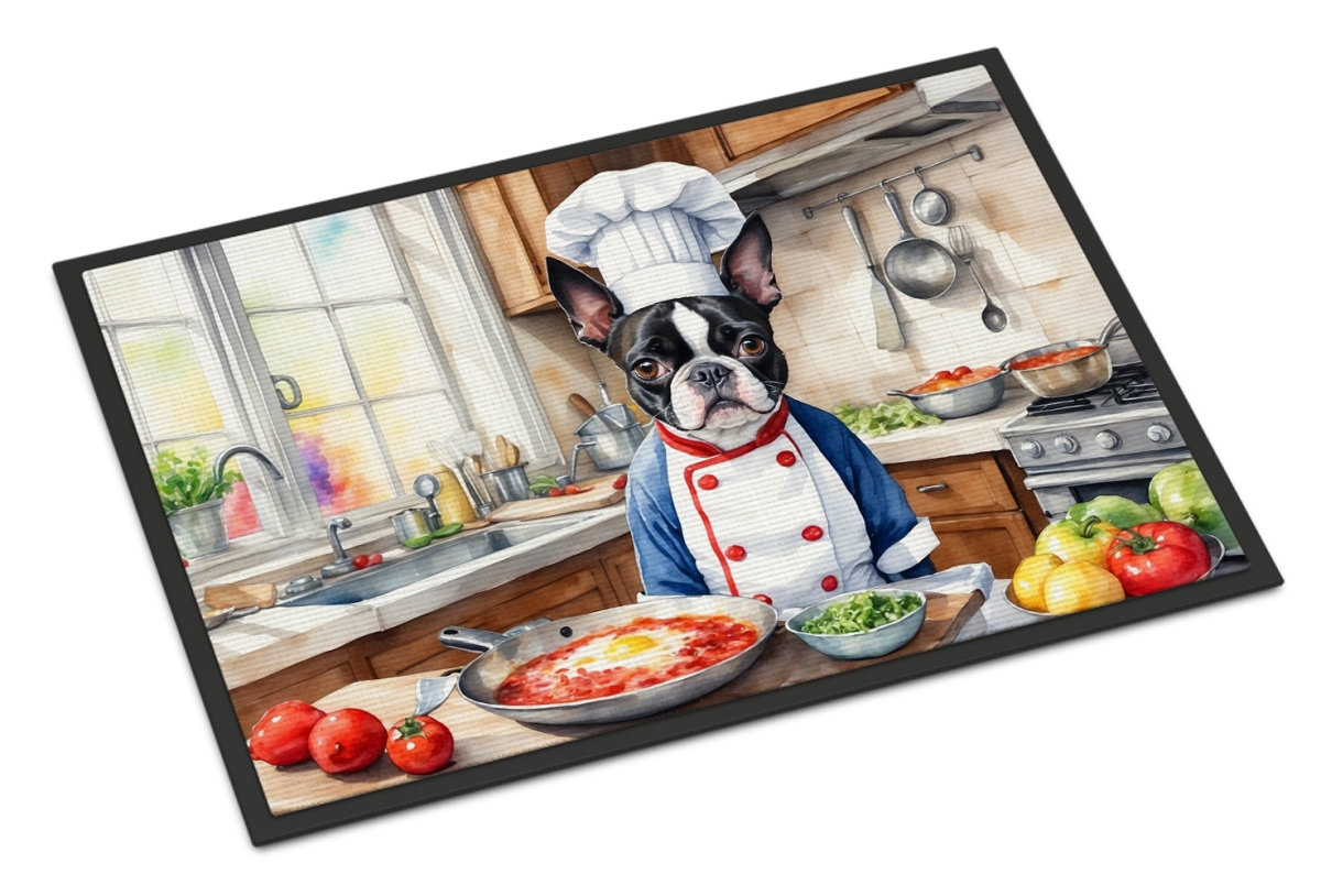 18 x 27 in. Boston Terrier The Chef Doormat