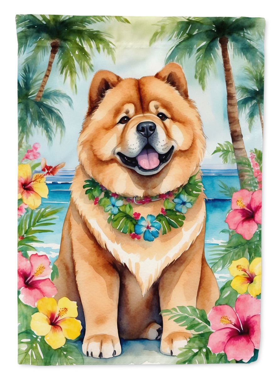 15.5 x 11.25 in. Chow Chow Luau Garden Flag