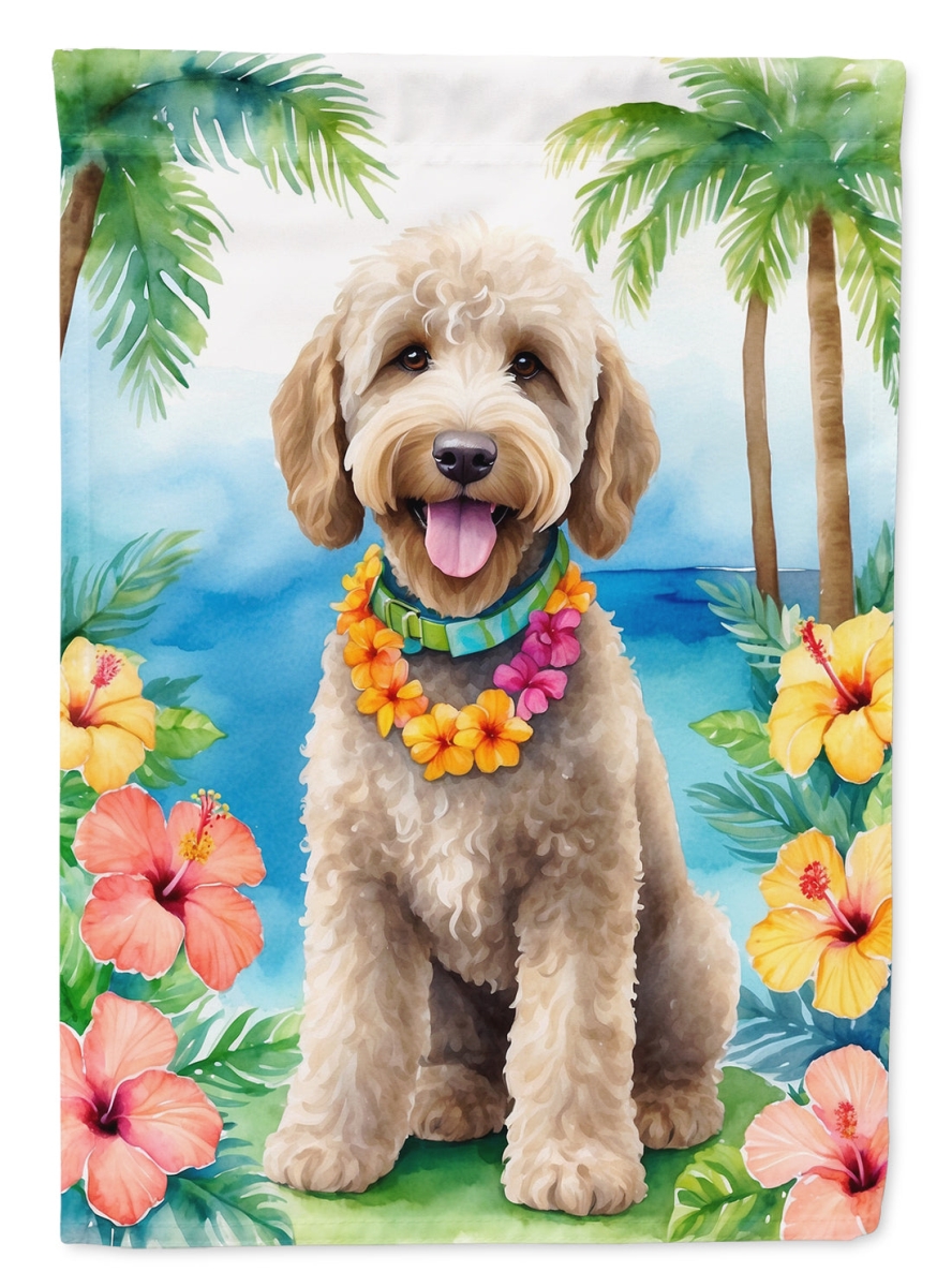 40 x 28 in. Labradoodle Luau House Flag