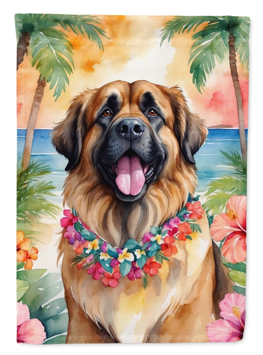 40 x 28 in. Leonberger Luau House Flag