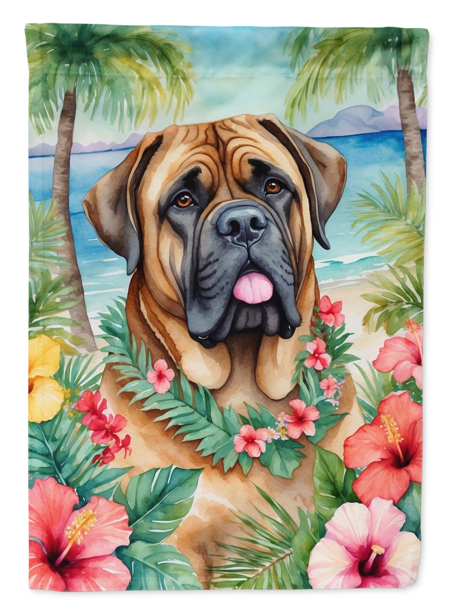 DAC6475CHF 40 x 28 in. Mastiff Luau House Flag