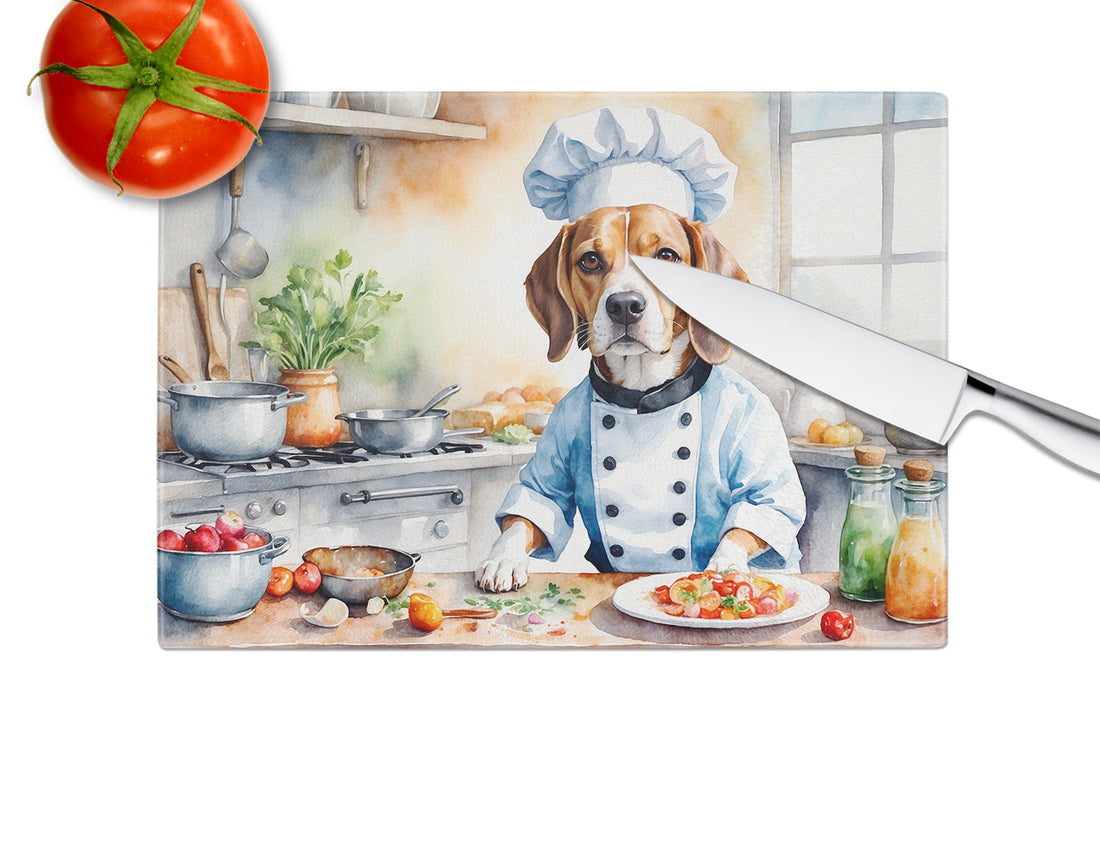 15 x 12 in. Beagle The Chef Glass Cutting Board