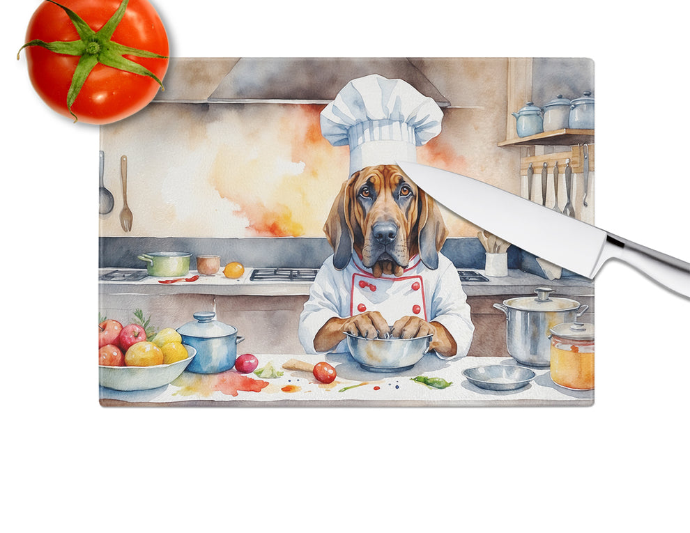 DAC6210LCB 15 x 12 in. Bloodhound The Chef Glass Cutting Board