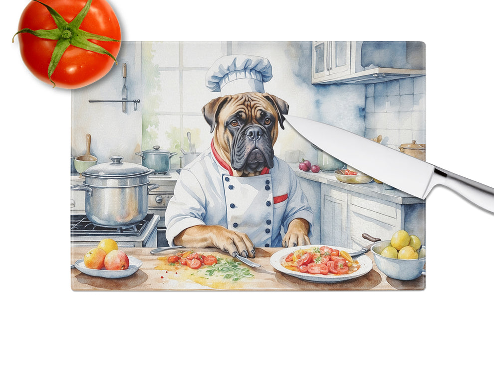 DAC6224LCB 15 x 12 in. Bullmastiff The Chef Glass Cutting Board