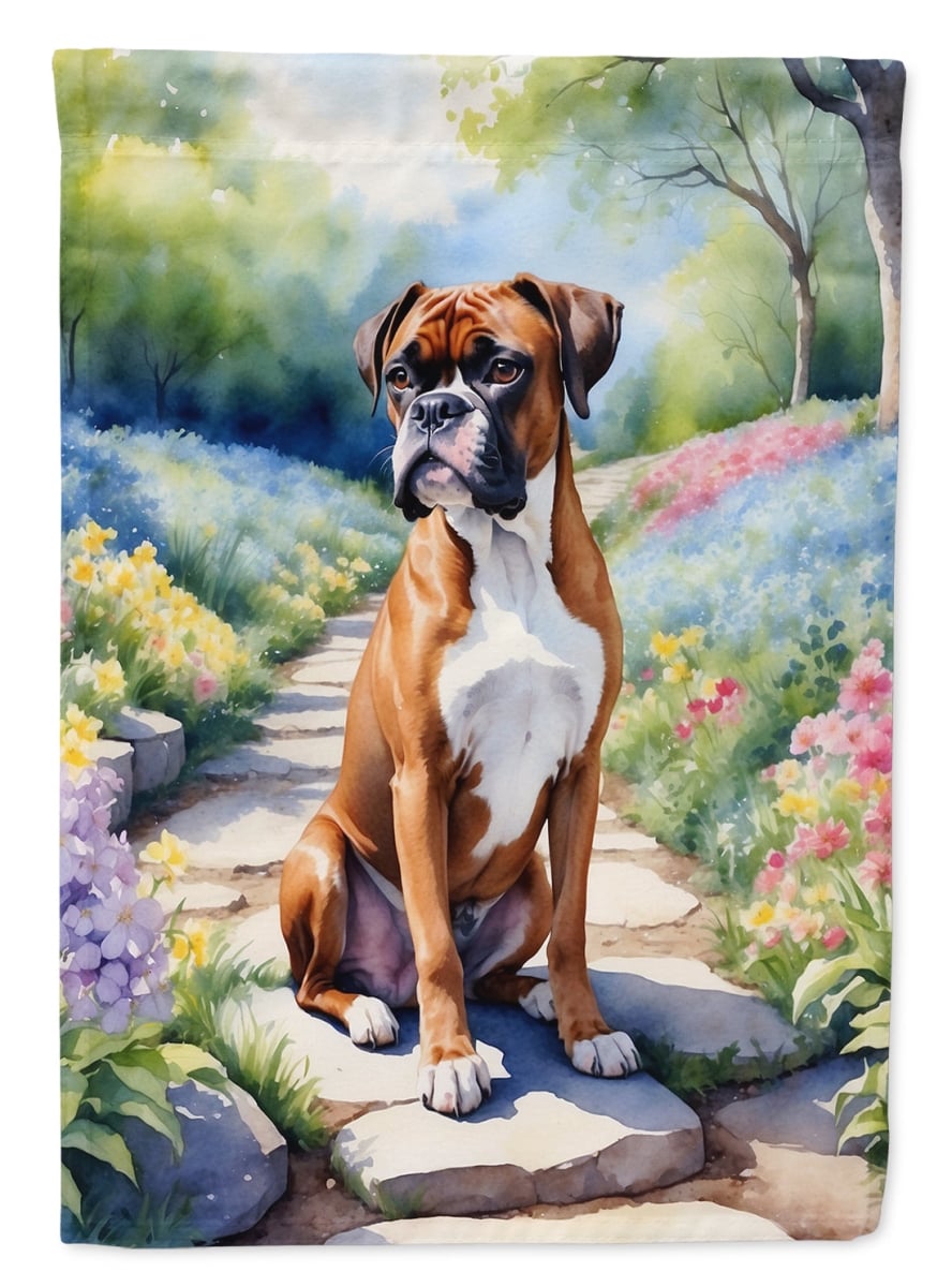 40 x 28 in. Boxer Spring Path House Flag