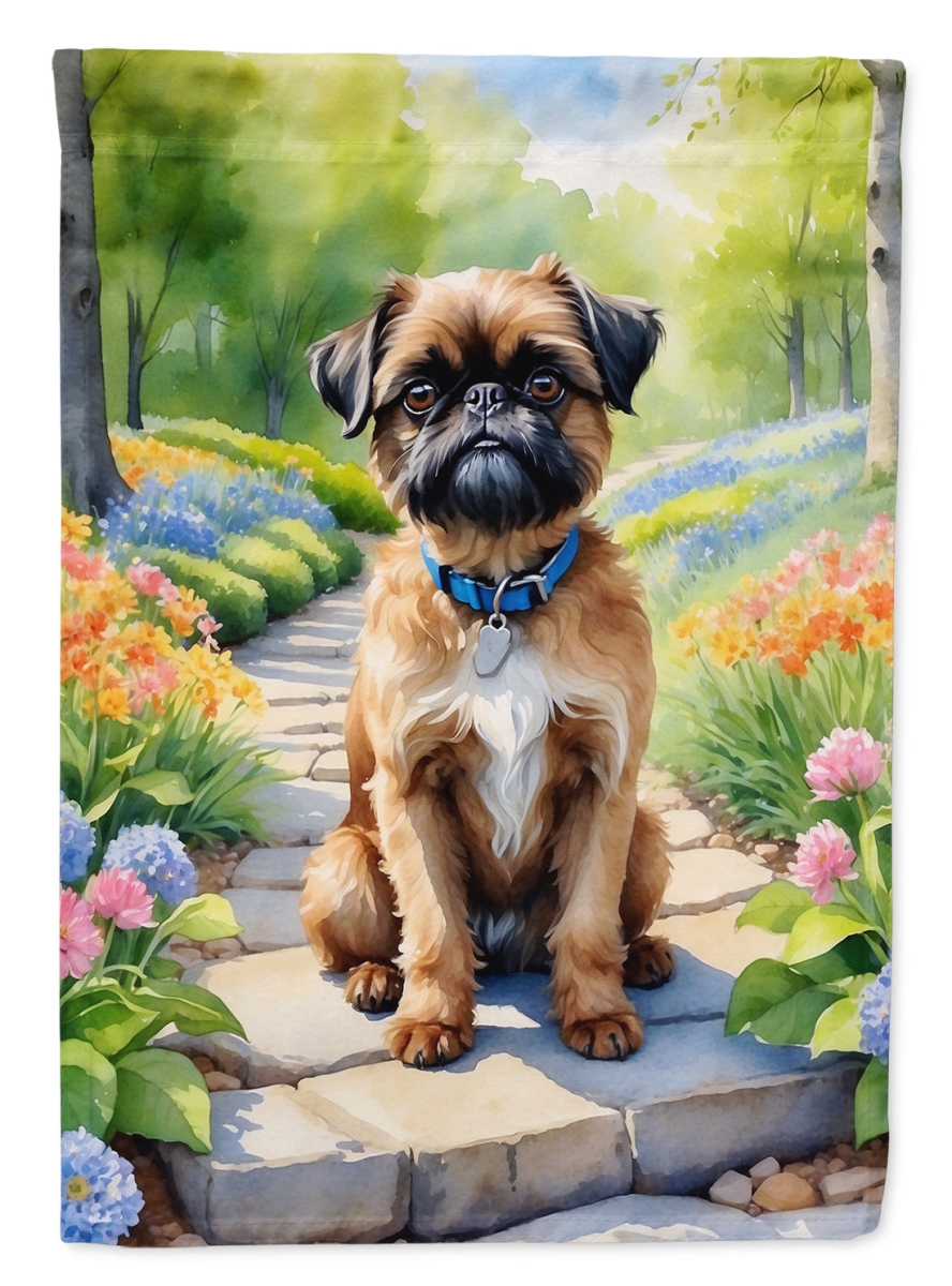 DAC6585CHF 40 x 28 in. Brussels Griffon Spring Path House Flag