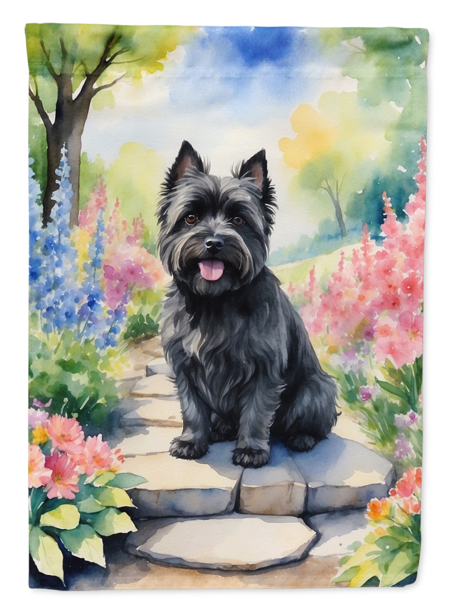 DAC6590CHF 40 x 28 in. Cairn Terrier Spring Path House Flag