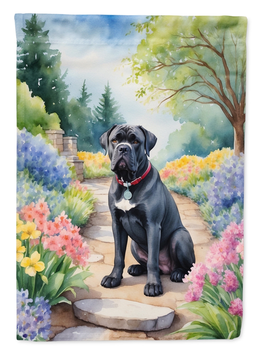 DAC6591CHF 40 x 28 in. Cane Corso Spring Path House Flag