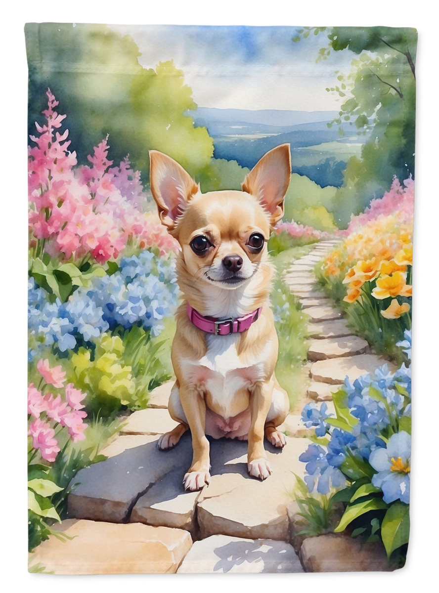 DAC6596CHF 40 x 28 in. Chihuahua Spring Path House Flag