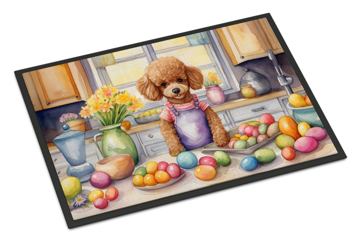 DAC6879JMAT 24 x 36 in. Decorating Easter Poodle Doormat