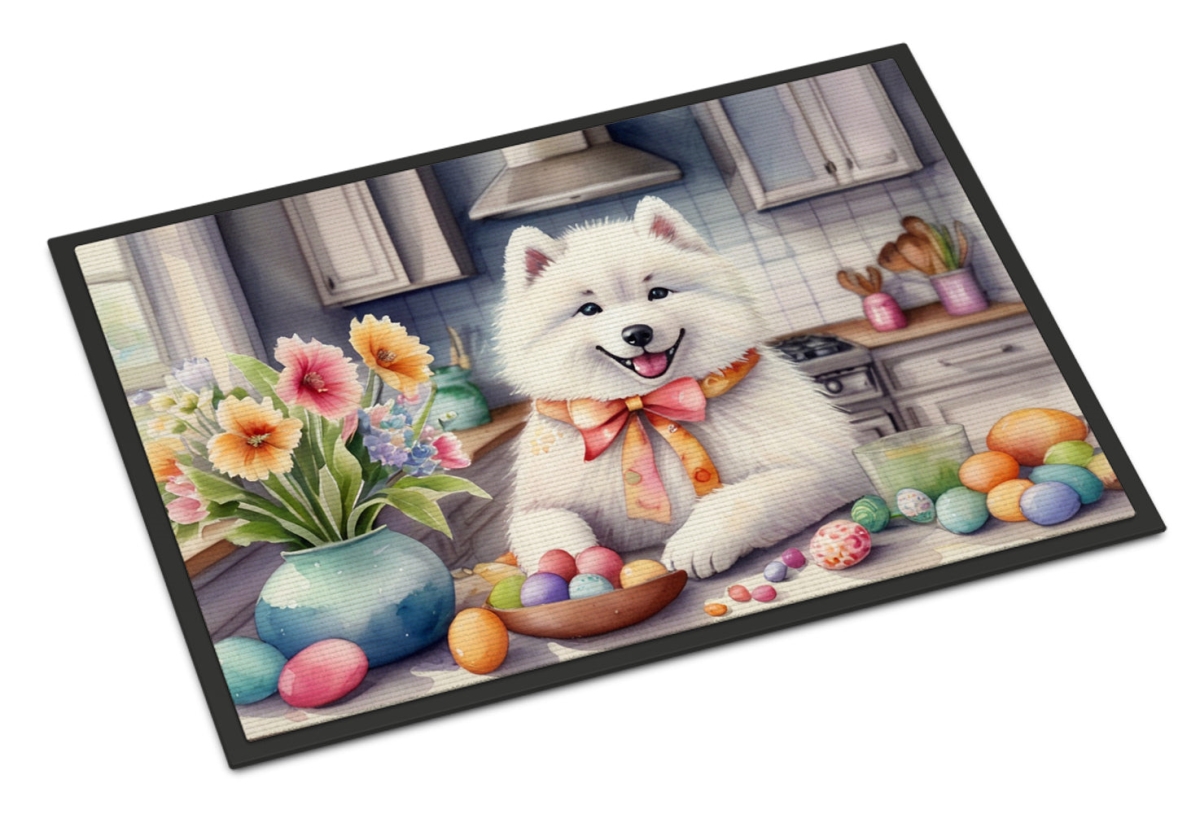 DAC6890JMAT 24 x 36 in. Decorating Easter Samoyed Doormat