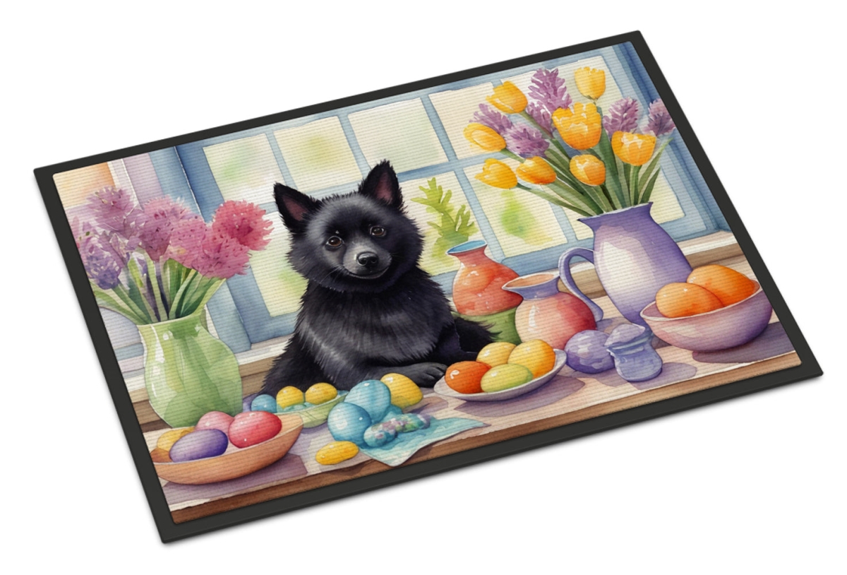 DAC6891JMAT 24 x 36 in. Decorating Easter Schipperke Doormat