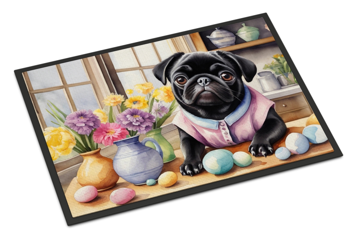 DAC6883MAT 18 x 27 in. Decorating Easter Pug Doormat