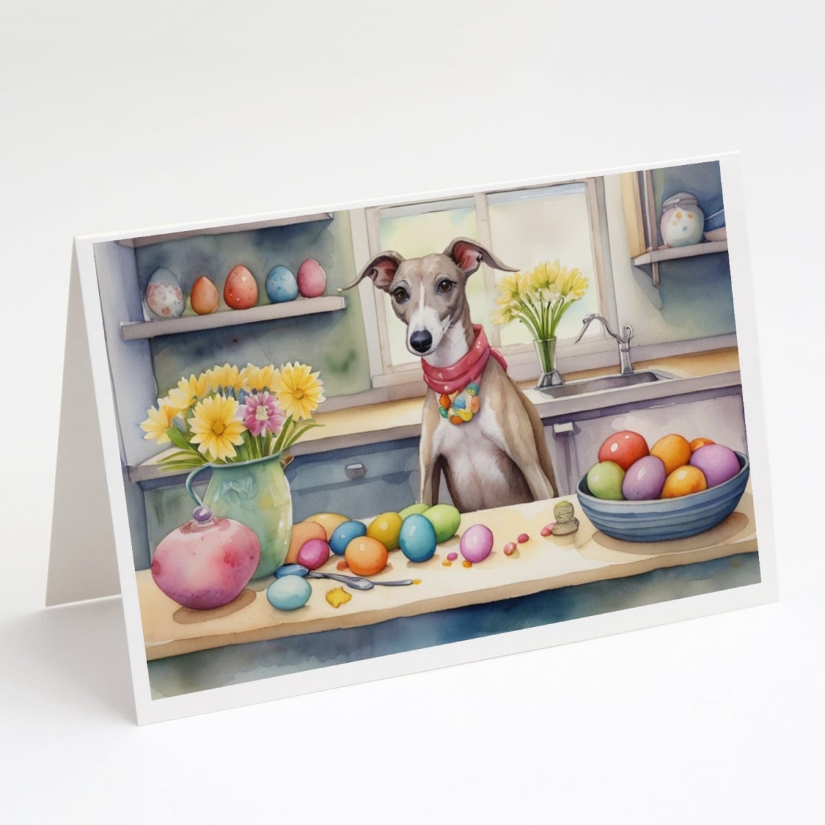 5 x 7 in. Decorating Easter Whippet Greeting Cards - Pack of 8
