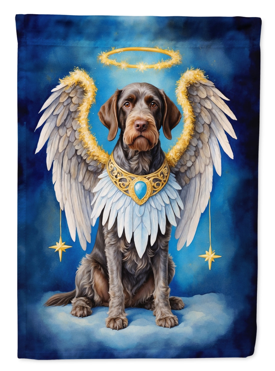 40 x 28 in. German Wirehaired Pointer My Angel House Flag