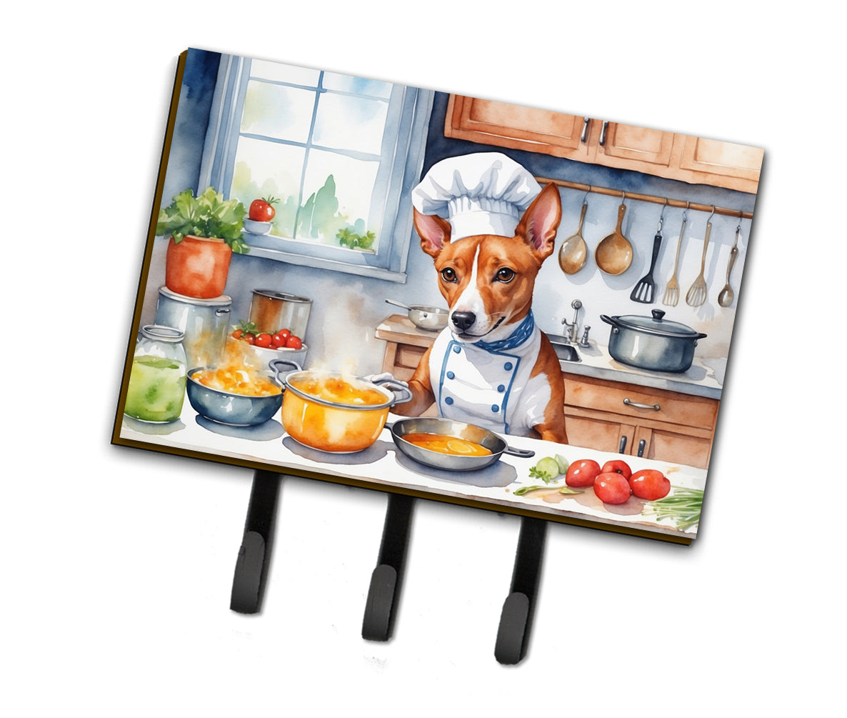 9 x 6 in. Basenji The Chef Leash or Key Holder