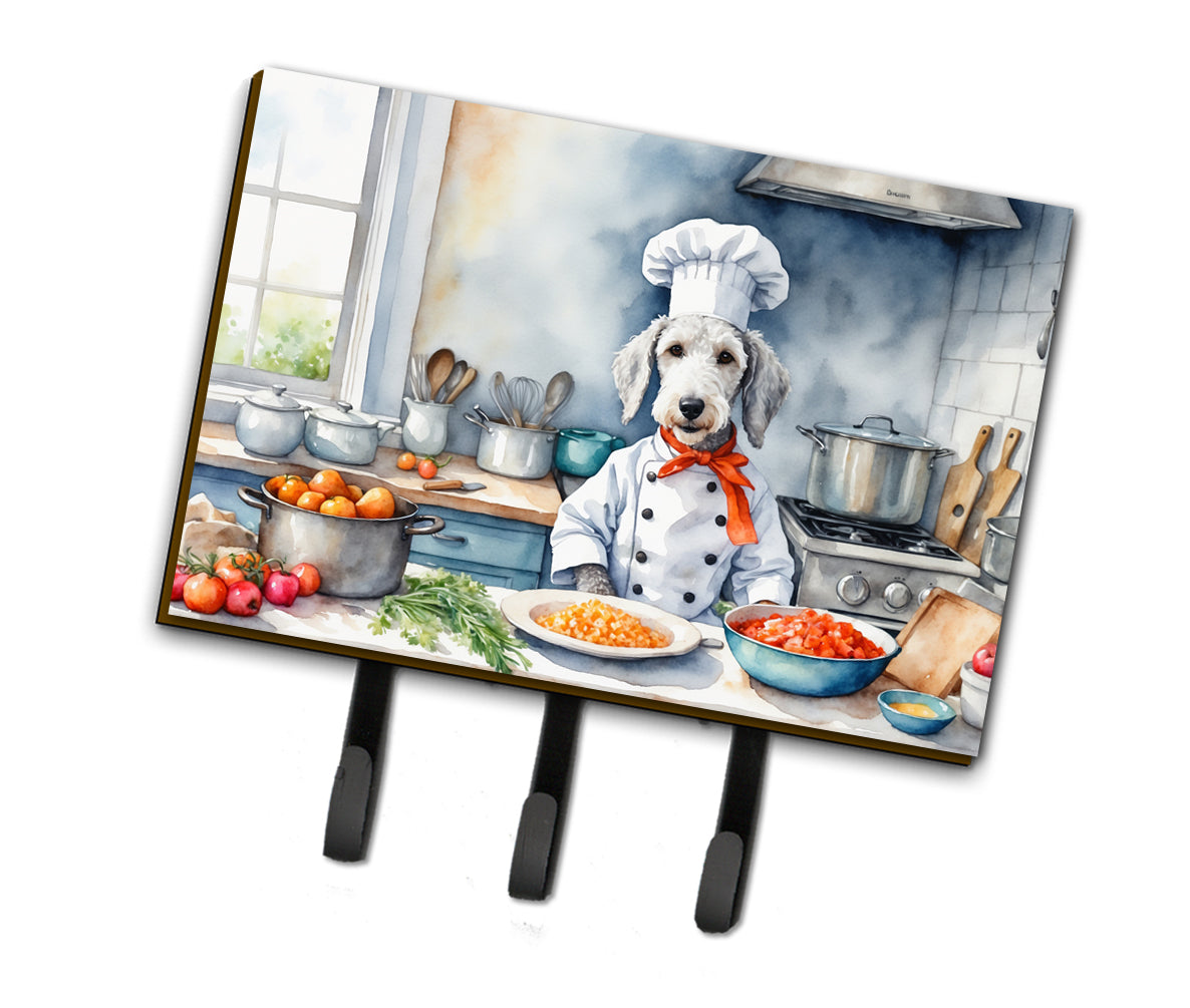 9 x 6 in. Bedlington Terrier The Chef Leash or Key Holder