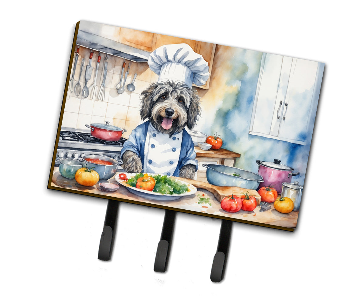 9 x 6 in. Bergamasco Sheepdog The Chef Leash or Key Holder