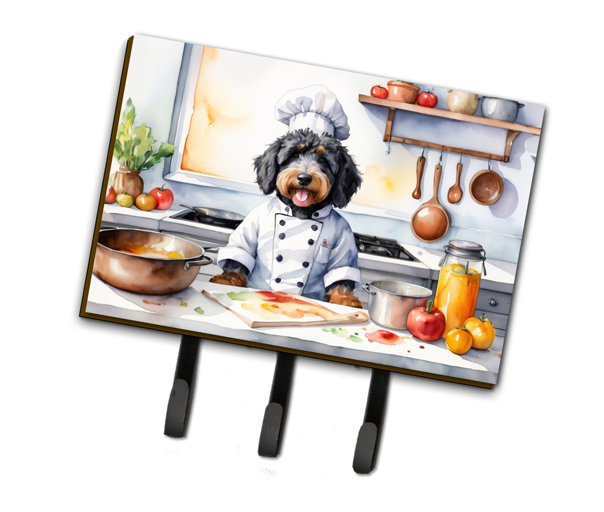 9 x 6 in. Bernedoodle The Chef Leash or Key Holder