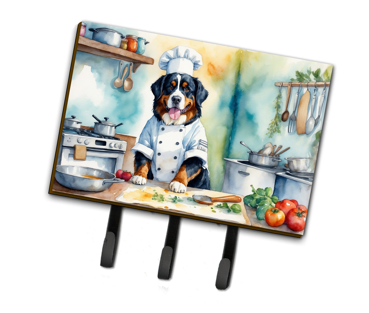 9 x 6 in. Bernese Mountain Dog The Chef Leash or Key Holder