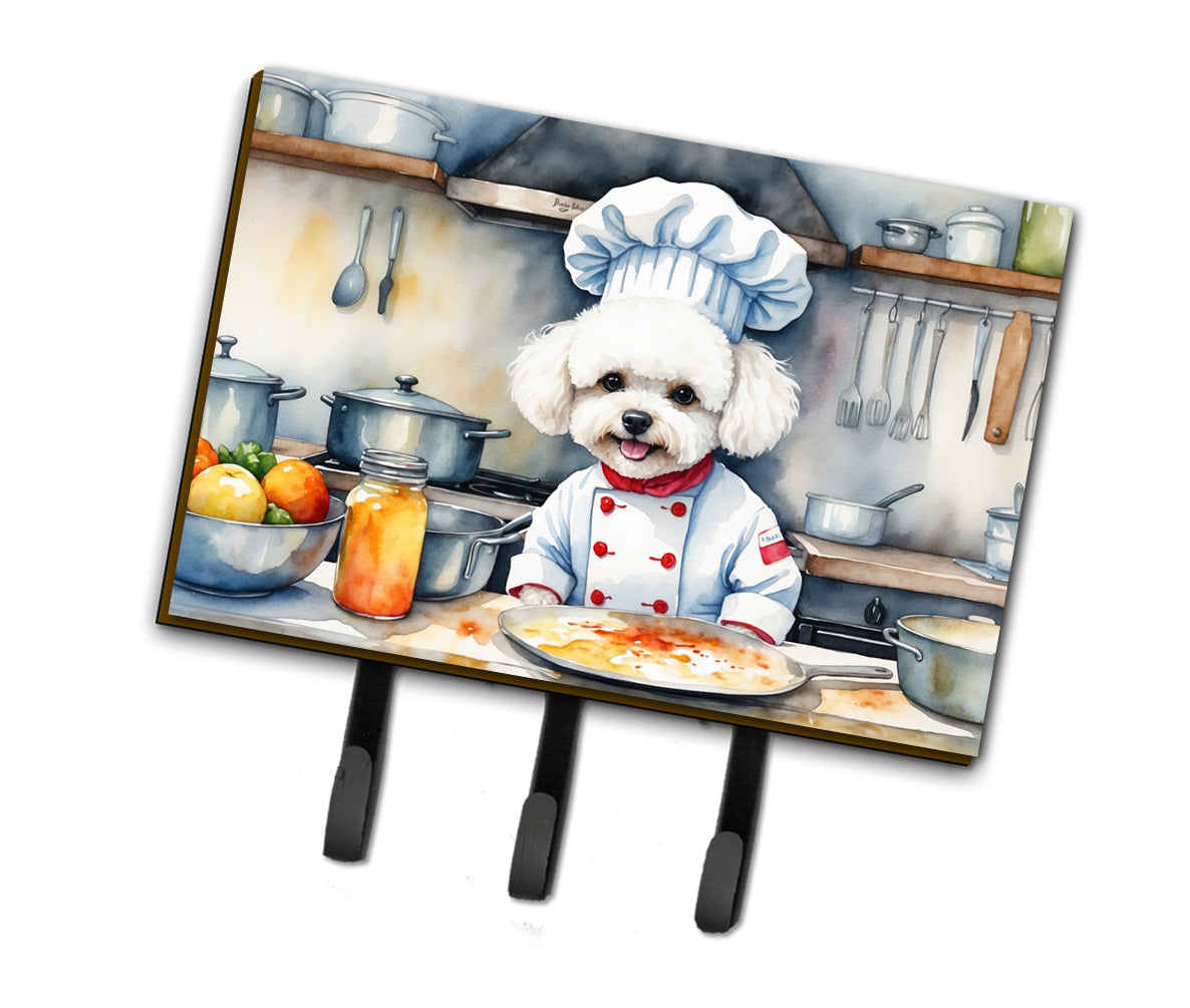 9 x 6 in. Bichon Frise The Chef Leash or Key Holder