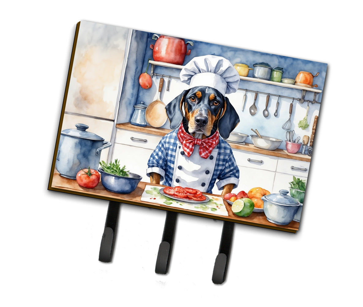 9 x 6 in. Bluetick Coonhound The Chef Leash or Key Holder