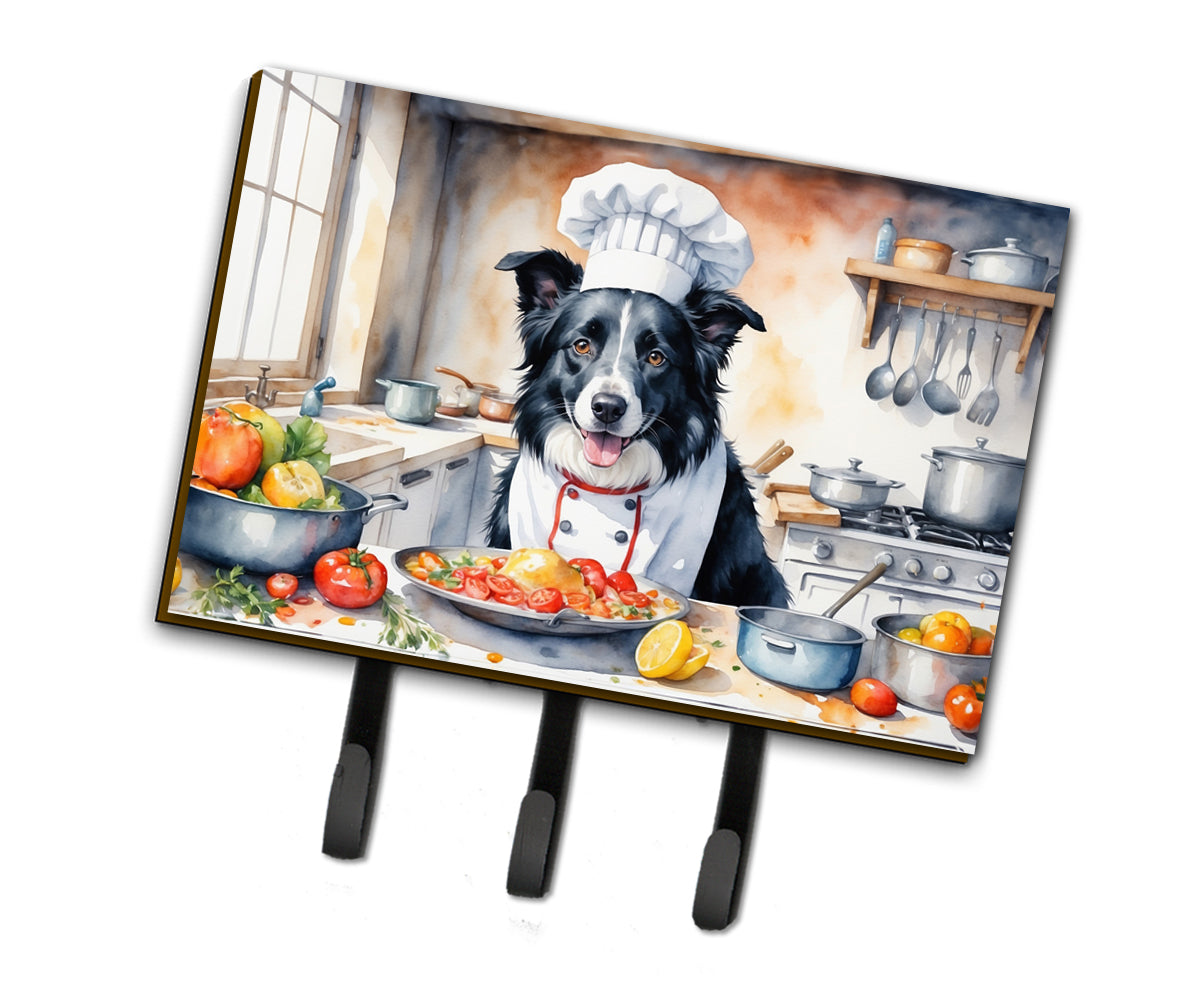 9 x 6 in. Border Collie The Chef Leash or Key Holder