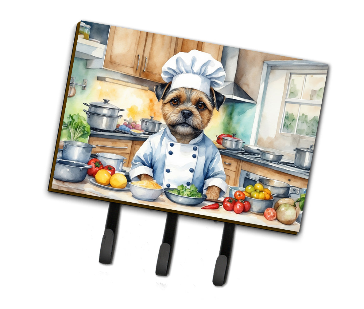 9 x 6 in. Border Terrier The Chef Leash or Key Holder