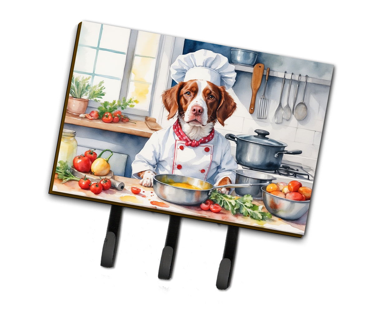 9 x 6 in. Brittany Spaniel The Chef Leash or Key Holder