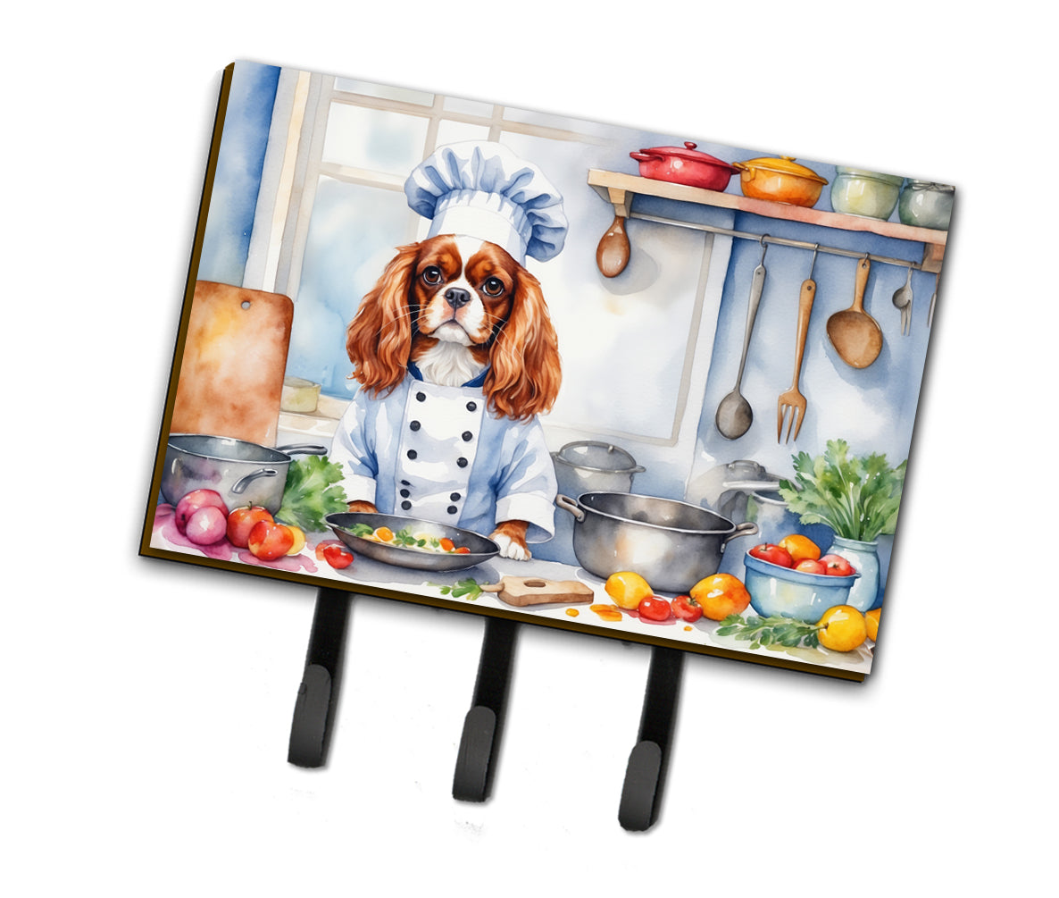 9 x 6 in. Cavalier Spaniel The Chef Leash or Key Holder