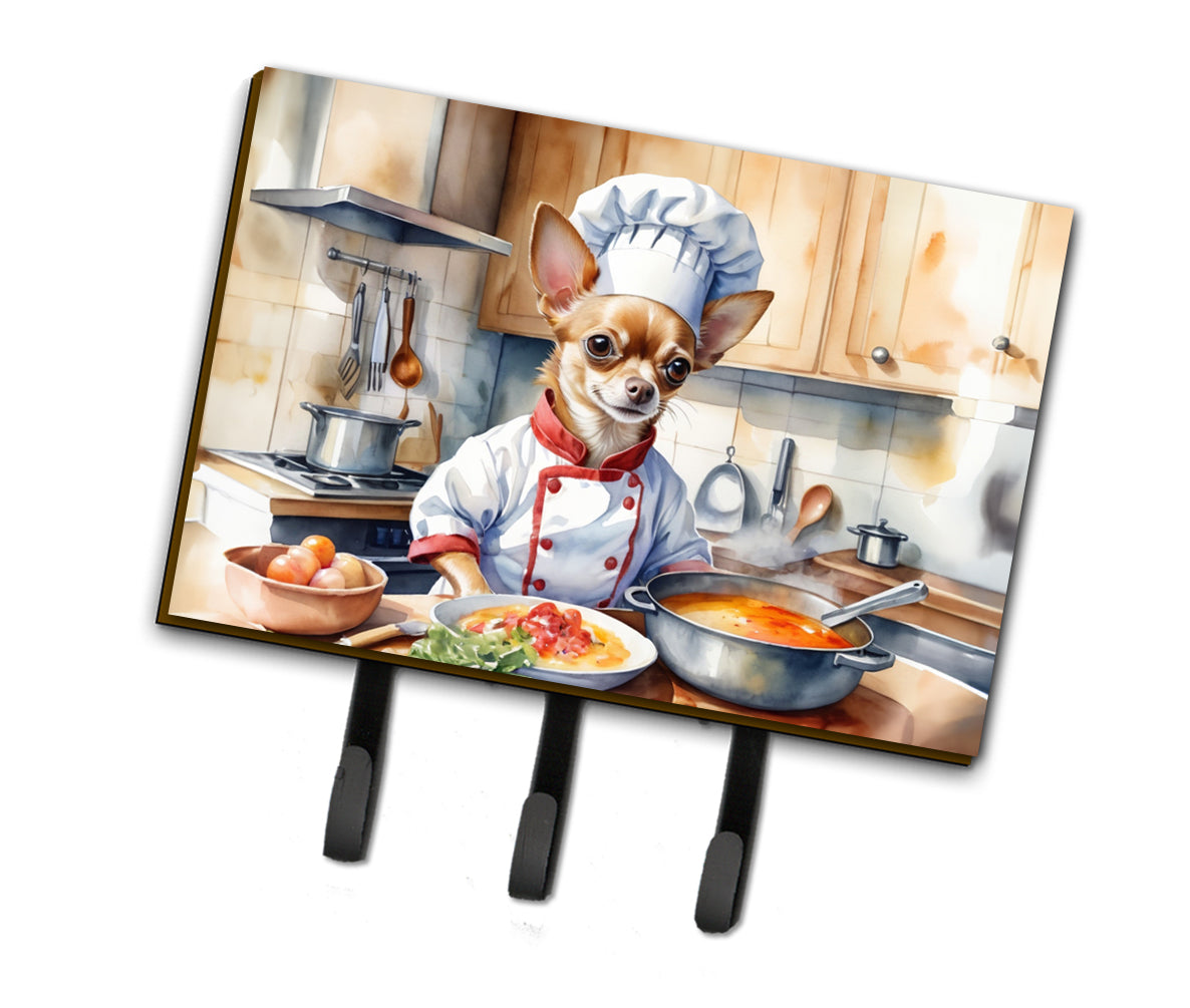 9 x 6 in. Chihuahua The Chef Leash or Key Holder