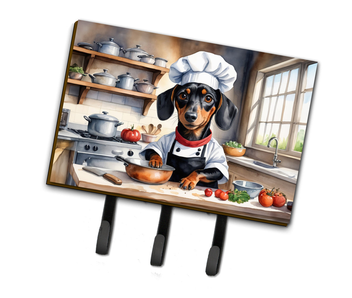 9 x 6 in. Dachshund The Chef Leash or Key Holder