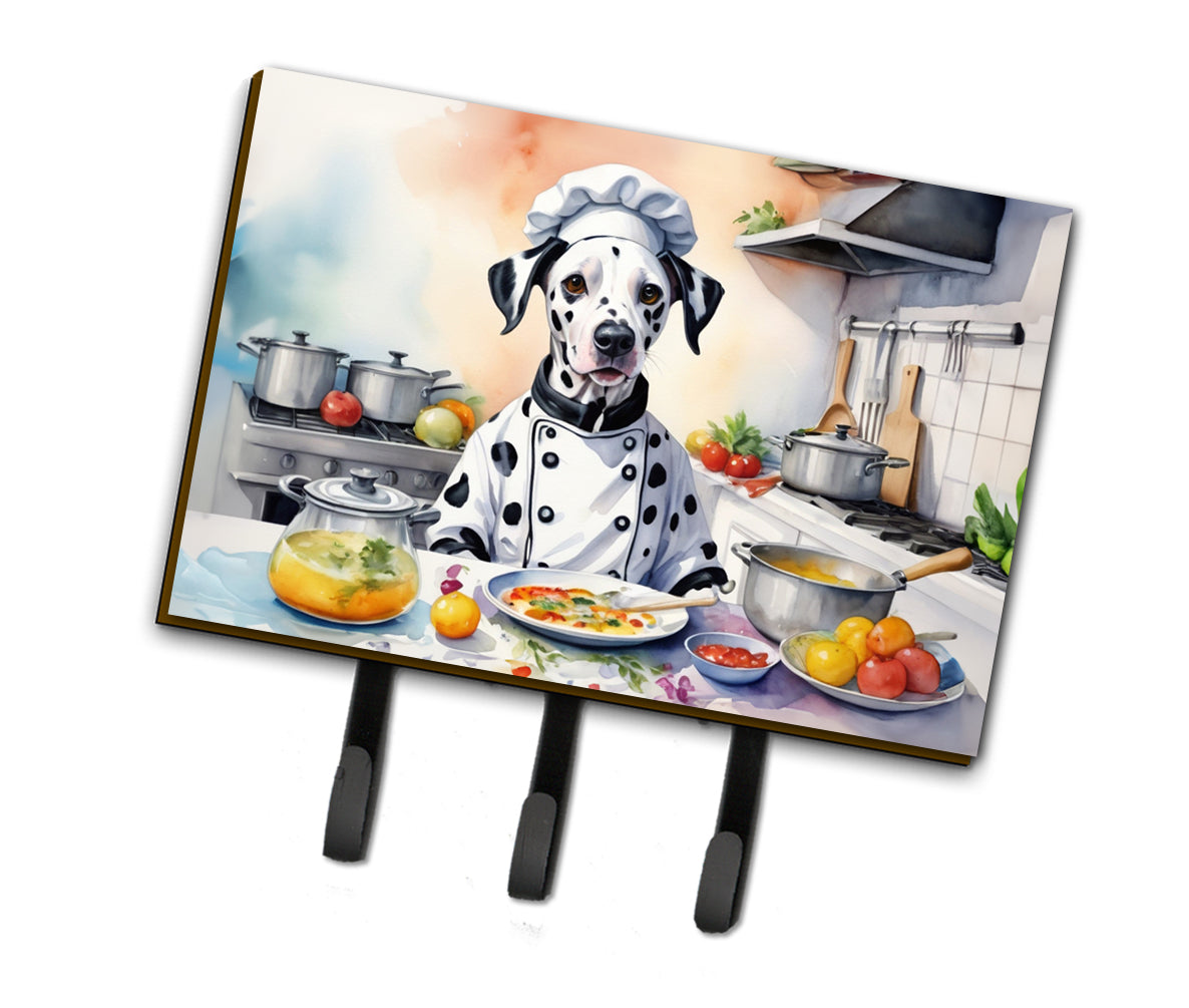 9 x 6 in. Dalmatian The Chef Leash or Key Holder