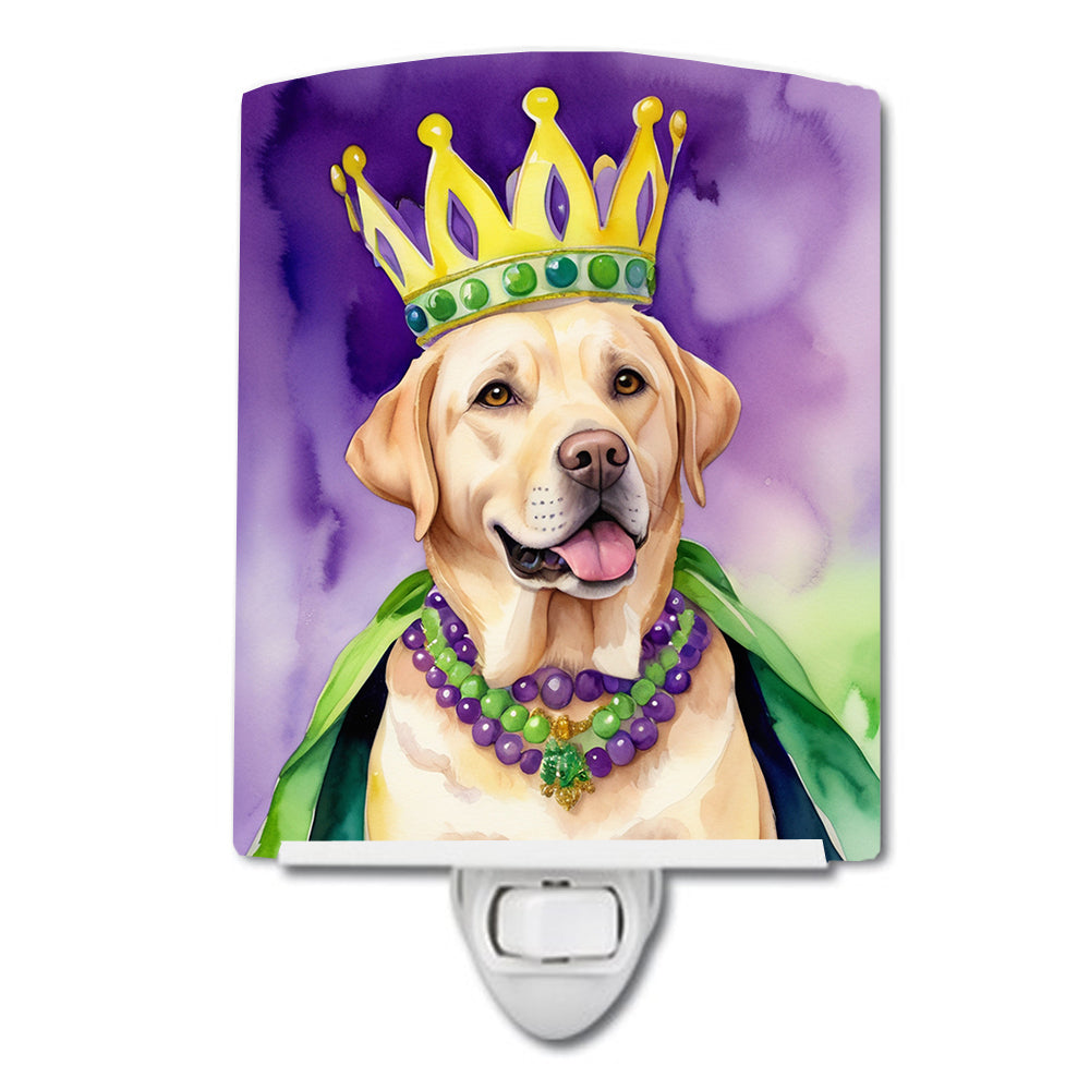 6 x 4 in. Labrador Retriever King of Mardi Gras Ceramic Night Light
