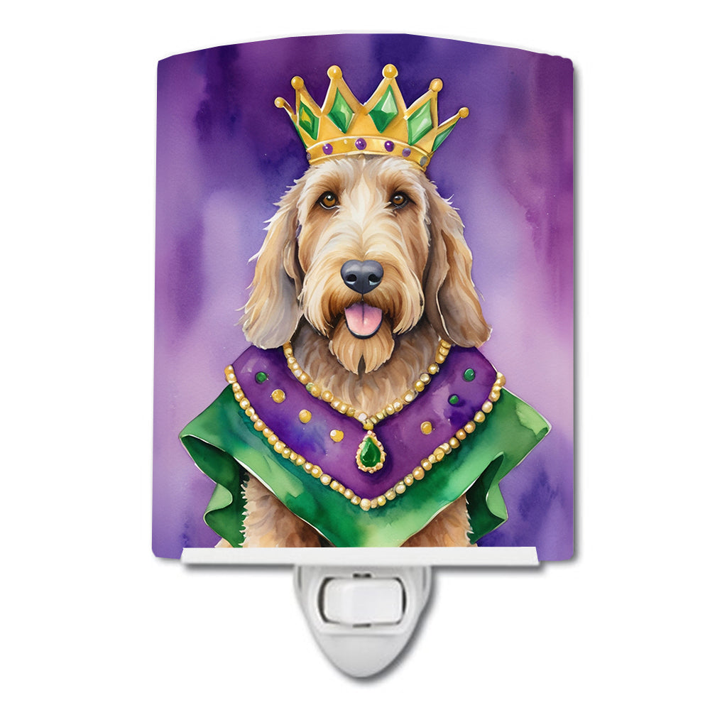 6 x 4 in. Otterhound King of Mardi Gras Ceramic Night Light