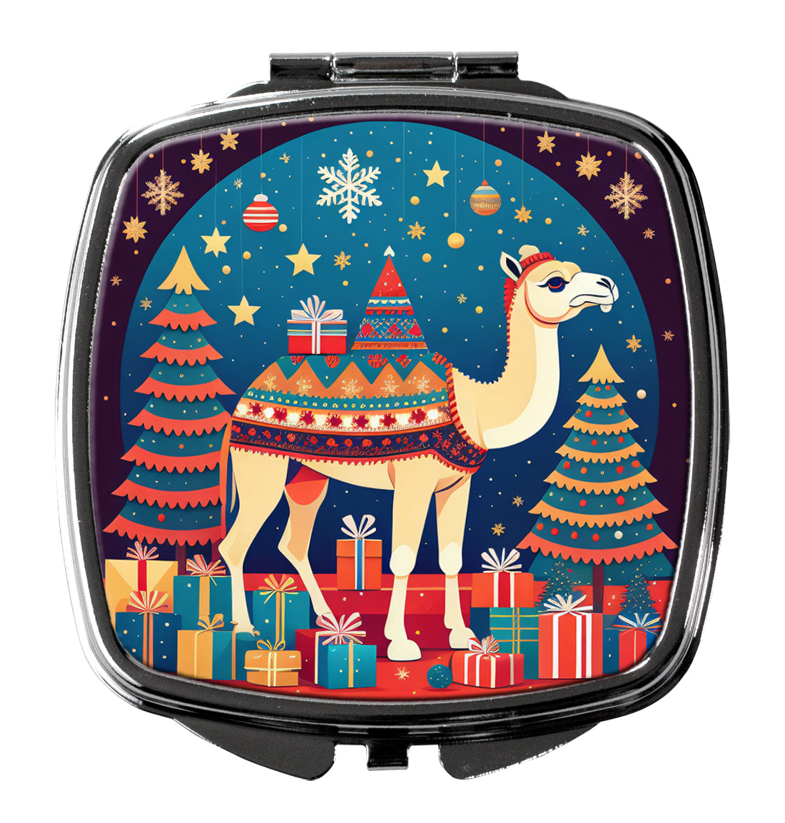 DAC1173SCM 3 x 2.75 in. Camel Christmas Compact Mirror