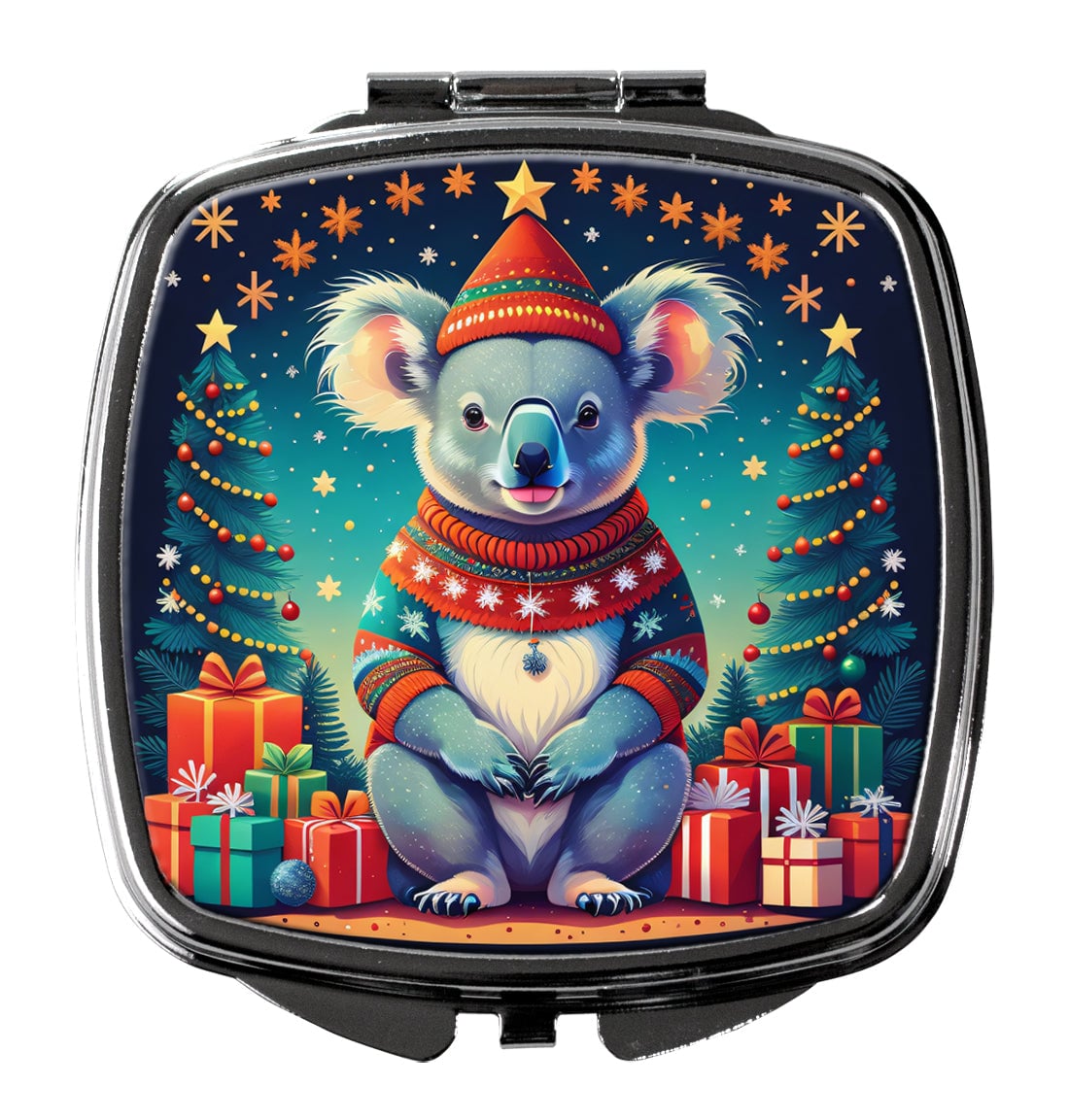 3 x 2.75 in. Koala Christmas Compact Mirror