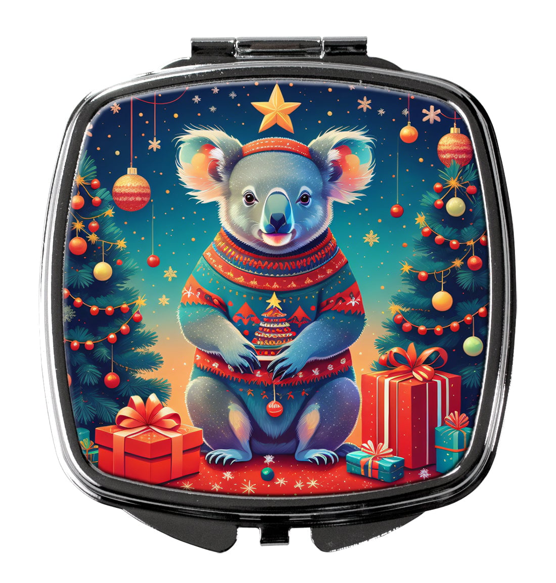 3 x 2.75 in. Koala Christmas Compact Mirror