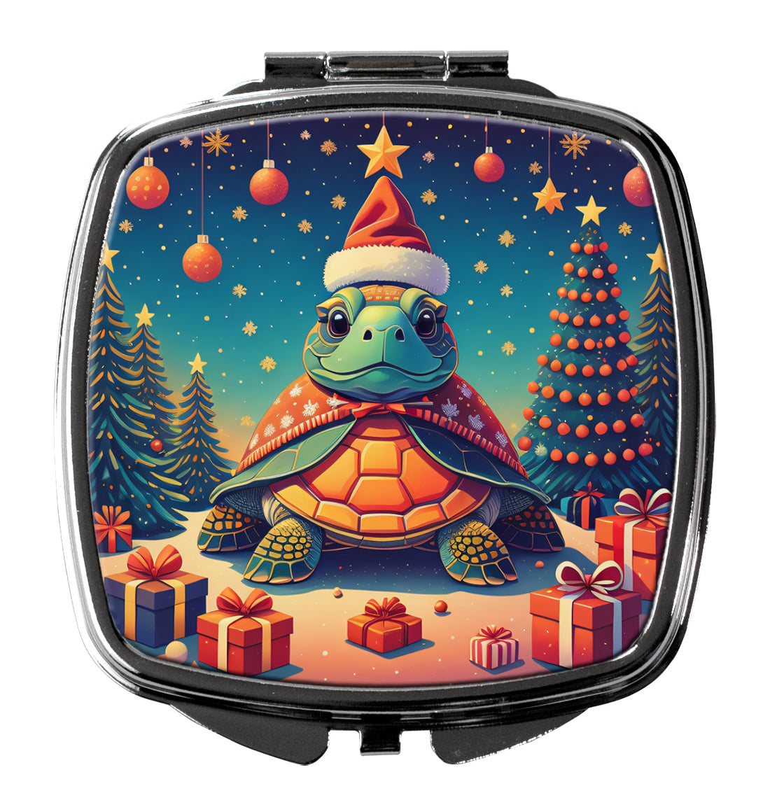 DAC1207SCM 3 x 2.75 in. Turtle Christmas Compact Mirror