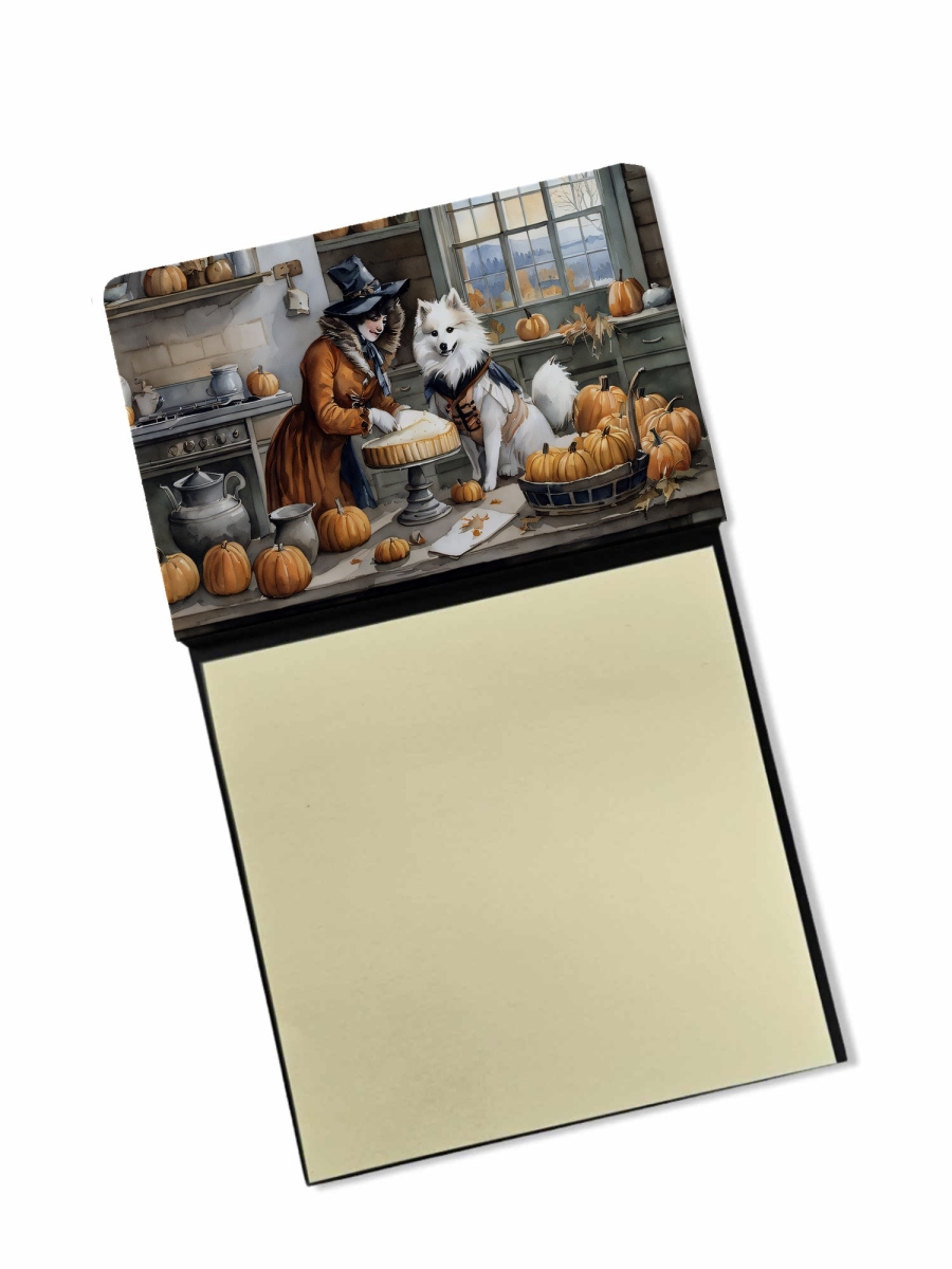 DAC1724SN 5.25 x 3.25 in. American Eskimo Fall Kitchen Pumpkins Sticky Note Holder