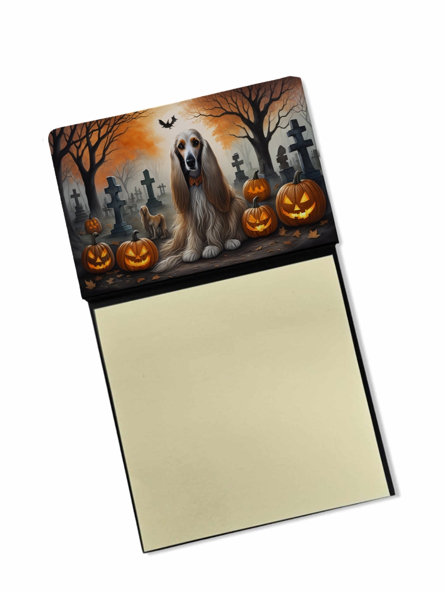 DAC2003SN 5.25 x 3.25 in. Afghan Hound Spooky Halloween Sticky Note Holder