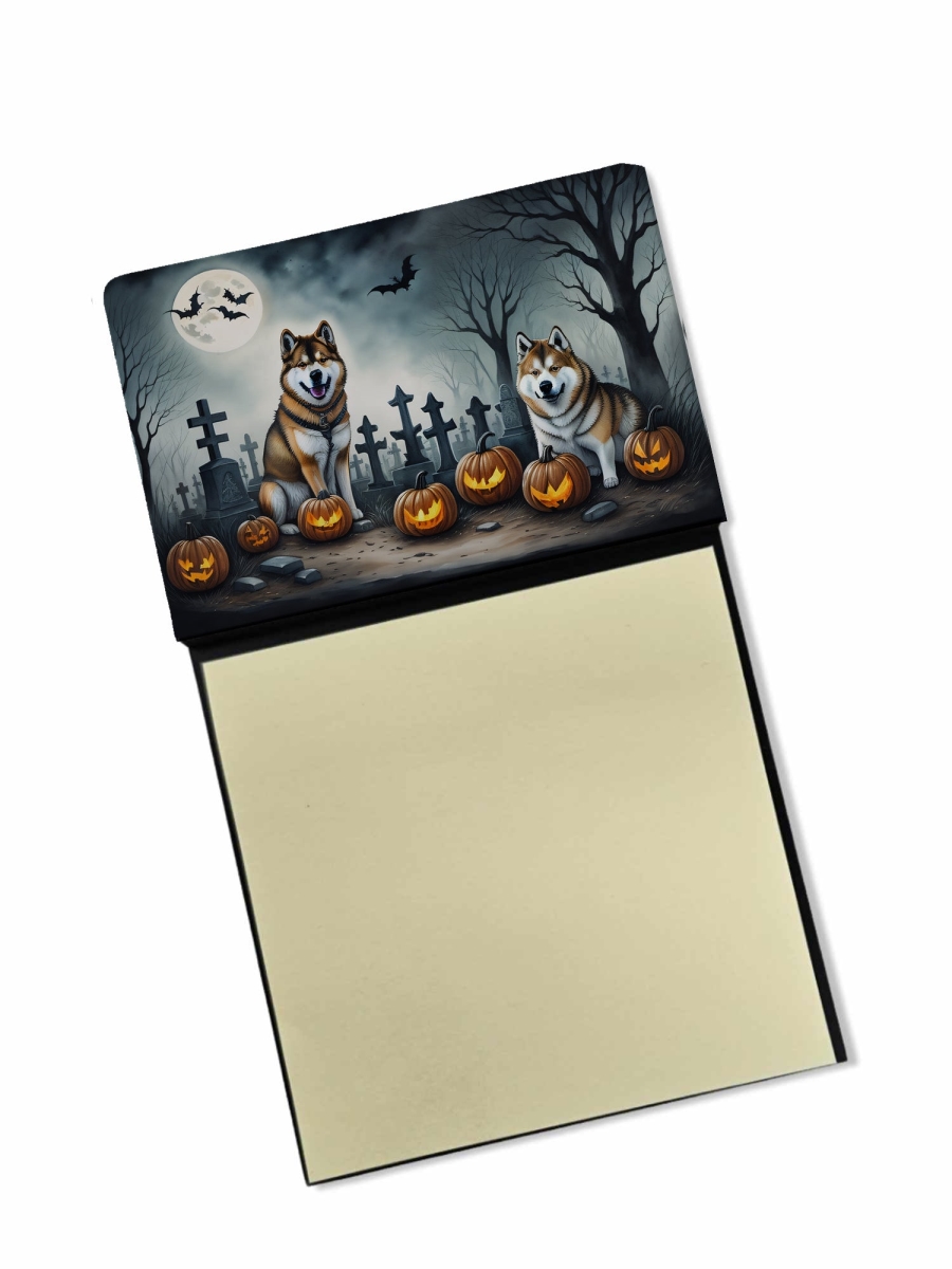 DAC2005SN 5.25 x 3.25 in. Akita Spooky Halloween Sticky Note Holder