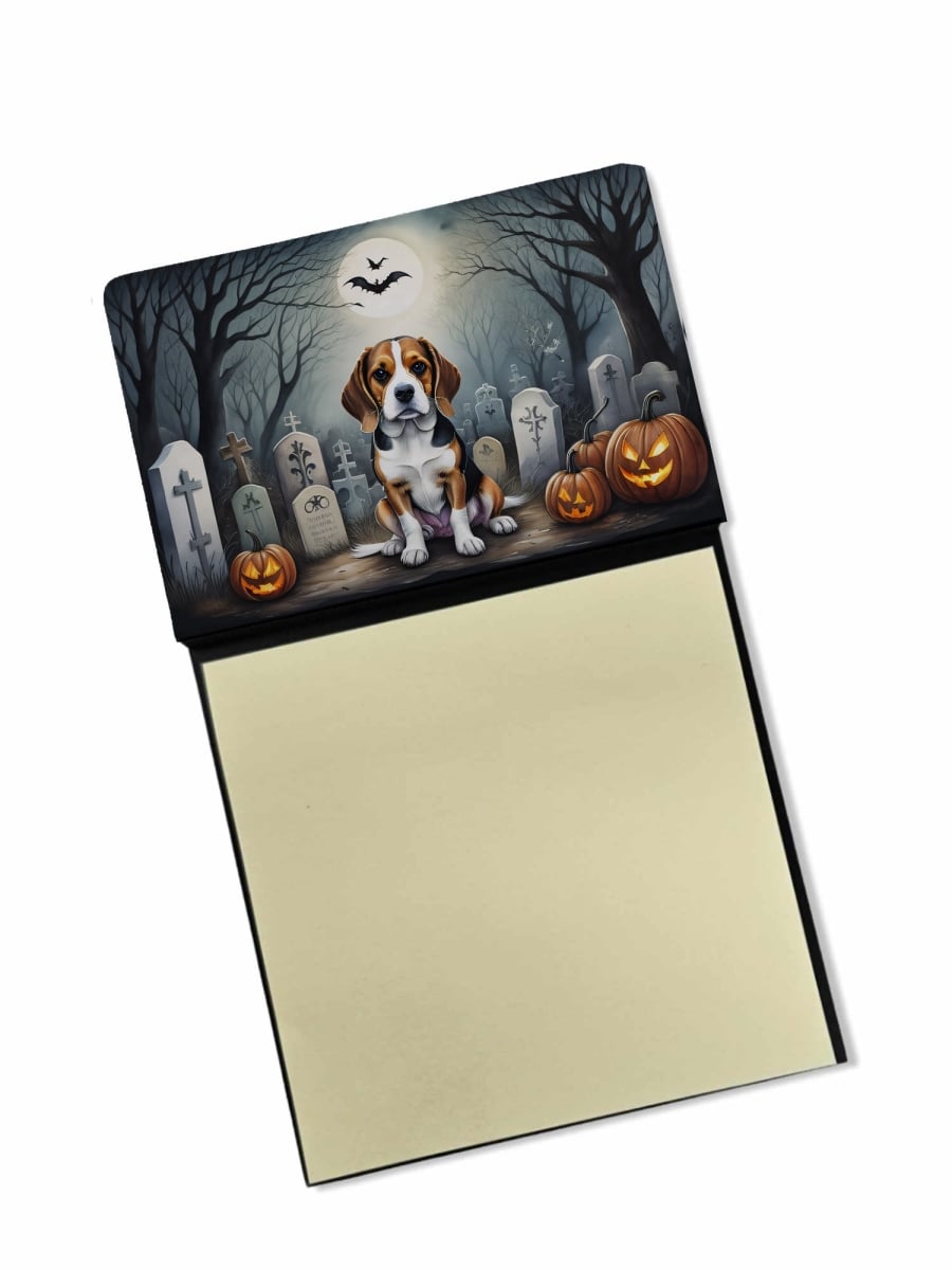 DAC2011SN 5.25 x 3.25 in. Beagle Spooky Halloween Sticky Note Holder