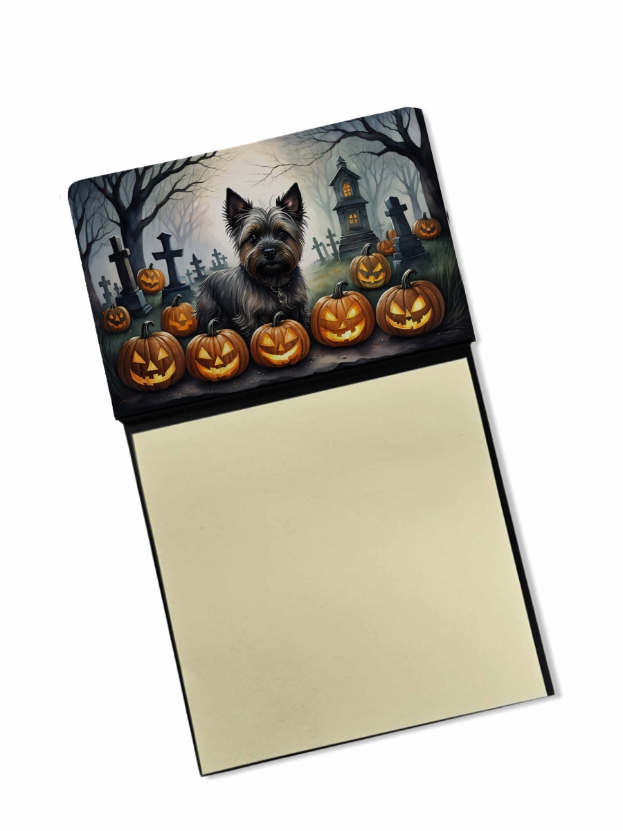 DAC2027SN 5.25 x 3.25 in. Cairn Terrier Spooky Halloween Sticky Note Holder