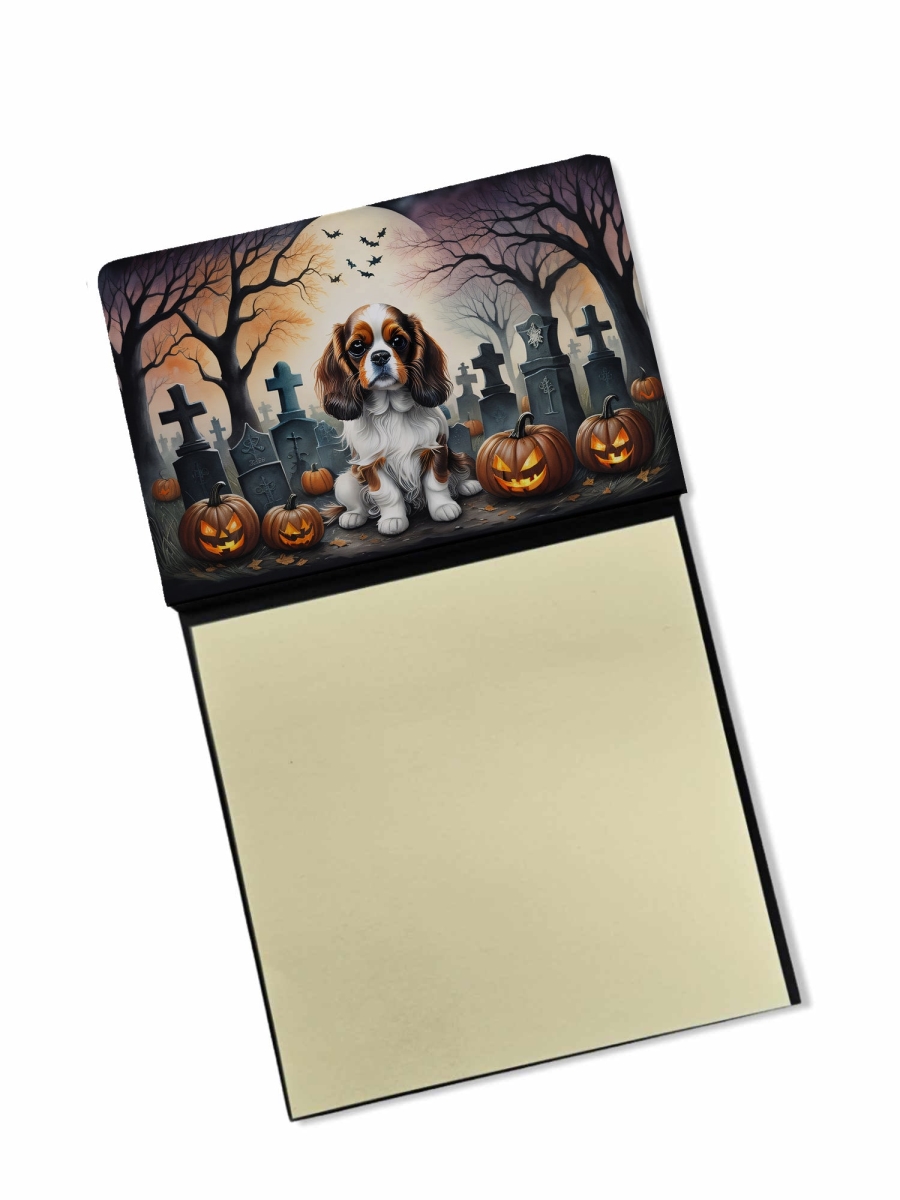 DAC2028SN 5.25 x 3.25 in. Cavalier Spaniel Spooky Halloween Sticky Note Holder