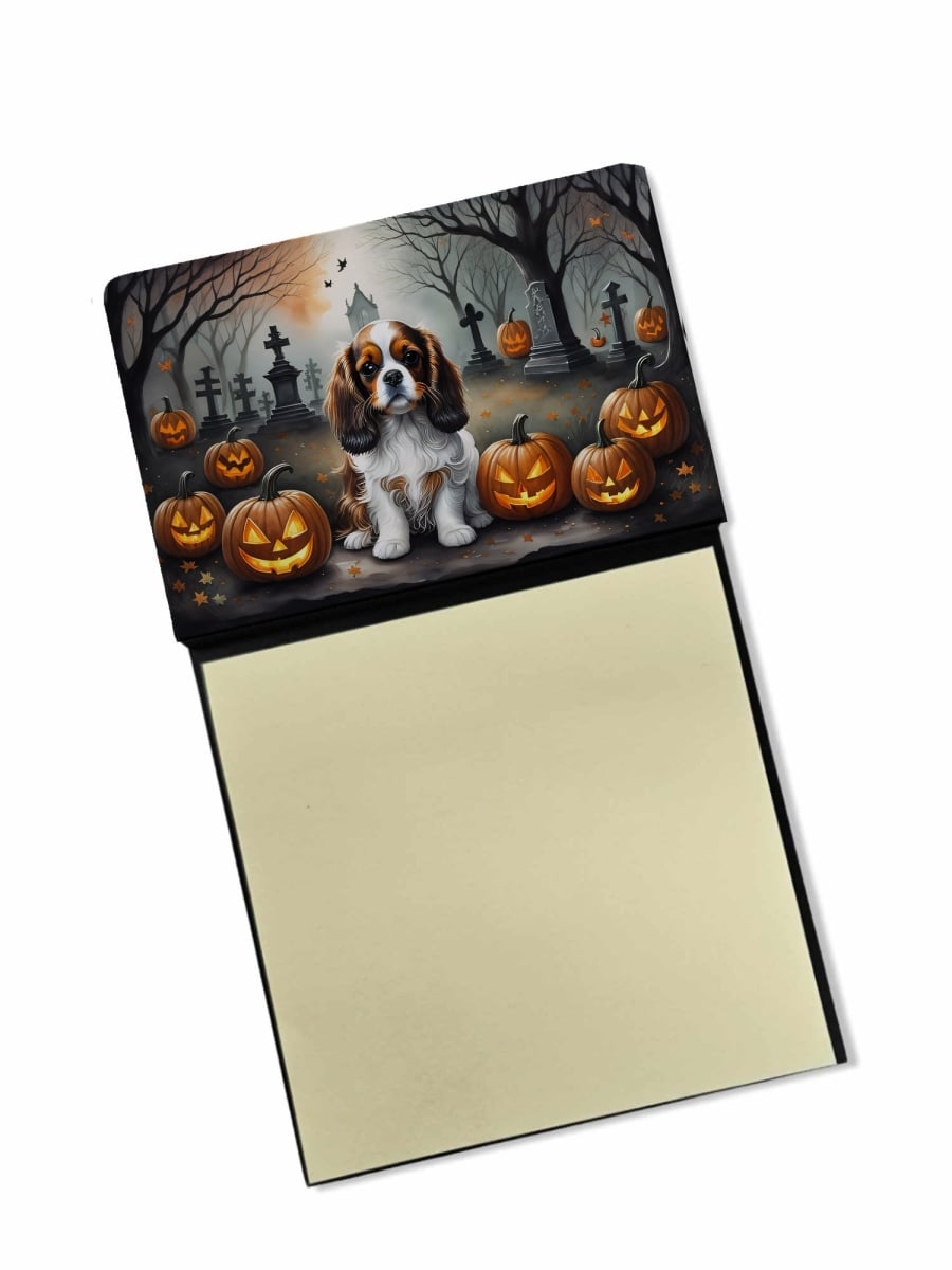 DAC2029SN 5.25 x 3.25 in. Cavalier Spaniel Spooky Halloween Sticky Note Holder