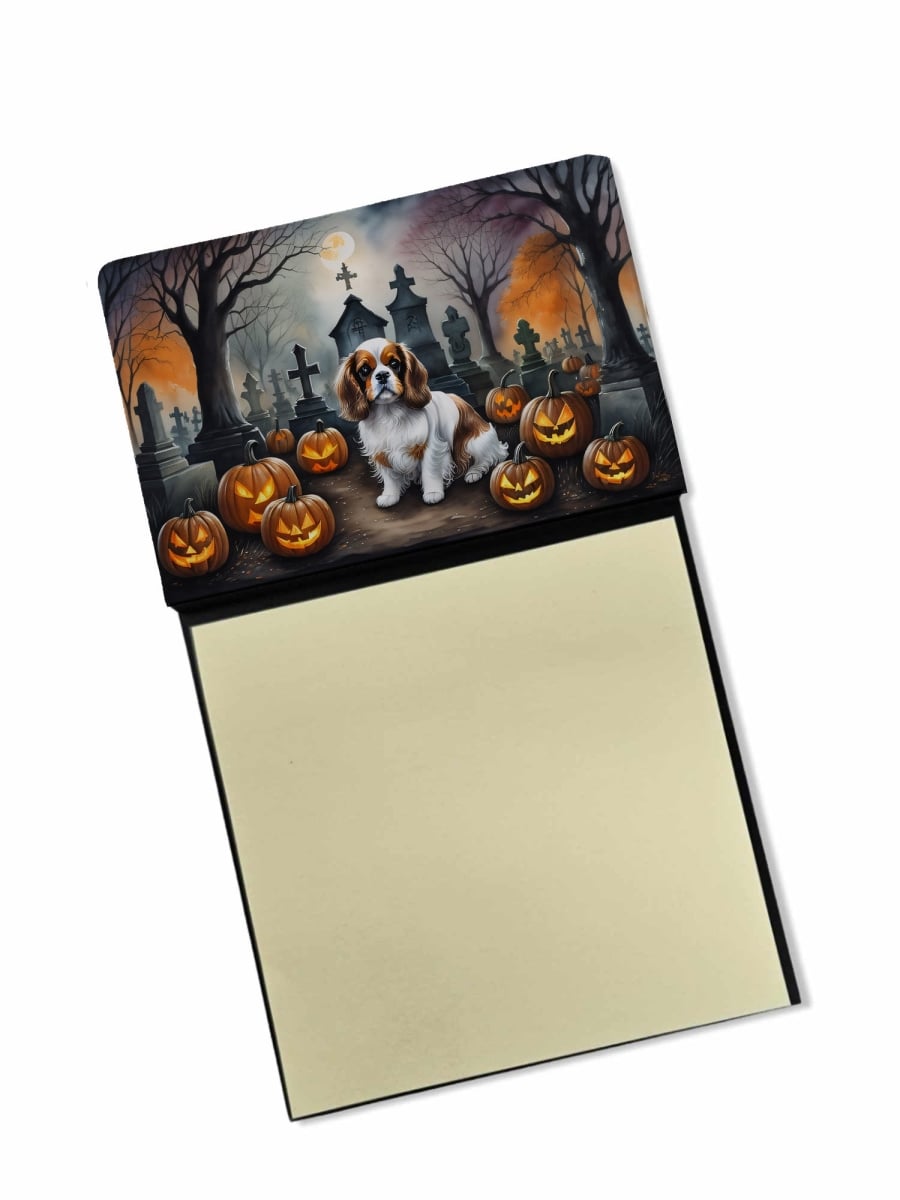 DAC2030SN 5.25 x 3.25 in. Cavalier Spaniel Spooky Halloween Sticky Note Holder