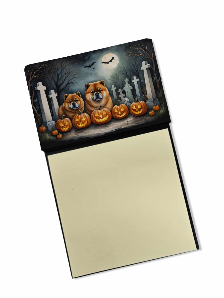DAC2034SN 5.25 x 3.25 in. Chow Chow Spooky Halloween Sticky Note Holder