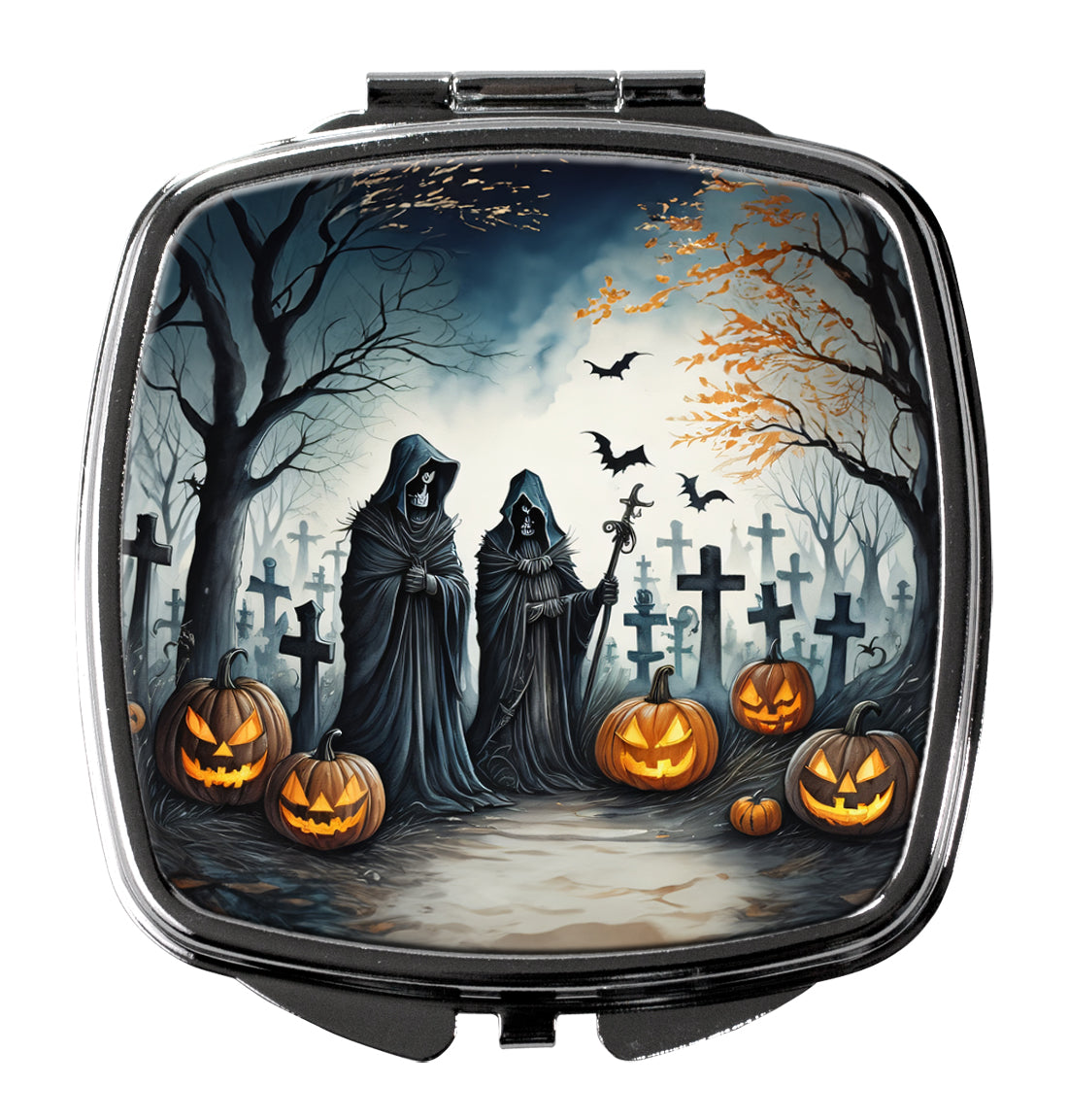3 x 2.75 in. The Grim Reaper Spooky Halloween Compact Mirror